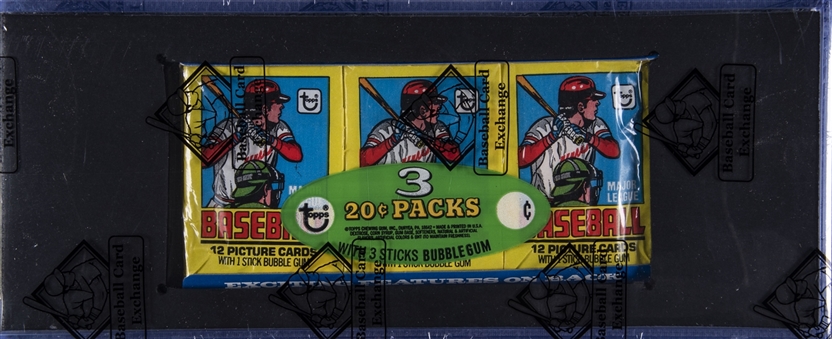 1979 Topps Baseball Unopened Wax Pack Tray (3 Packs) – BBCE Certified
